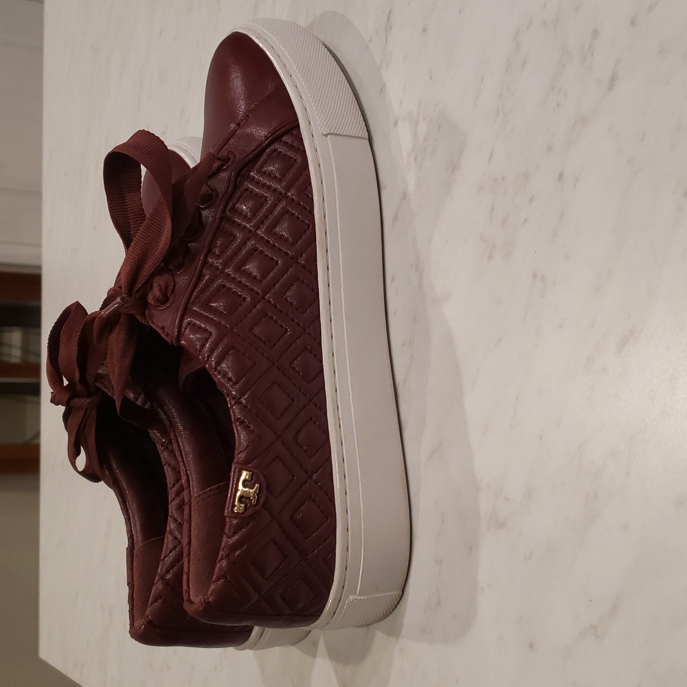 Tory Burch Burgundy Sneakers - Picture 5 of 8